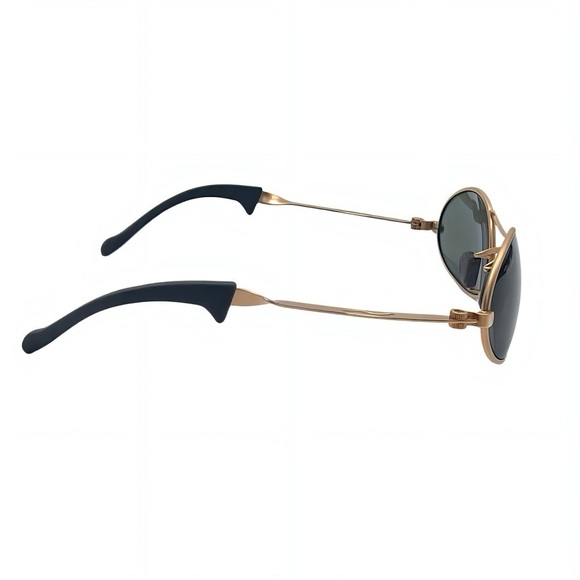 Vintage Ray Ban Orbs Oval Sunglasses Gold B&L G-15 90s Y2K Cyberpunk Wrap W2177